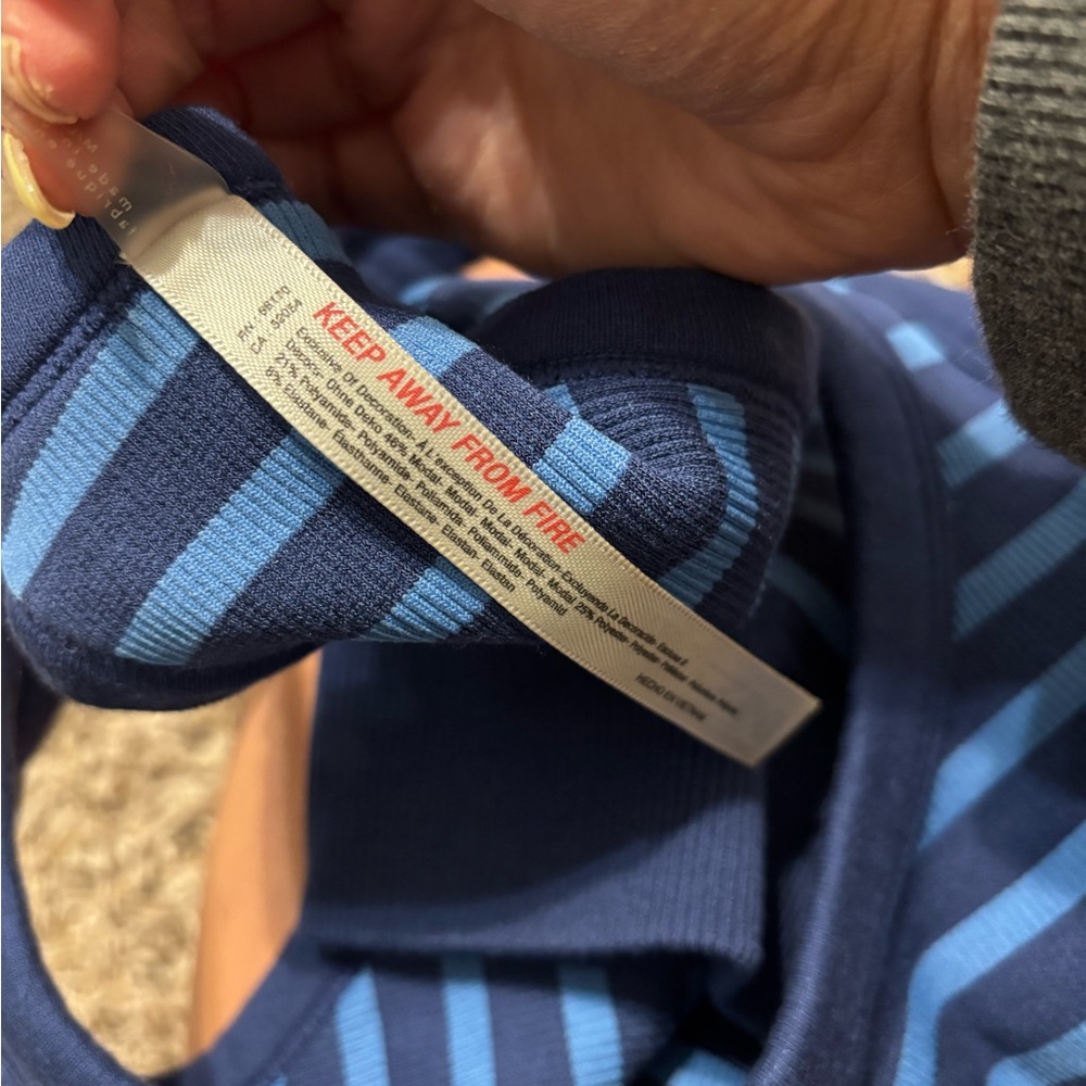 Free People Movement Striped Blue Sports Bra - Picture 5 of 5